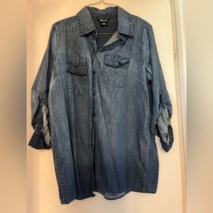 3/4 sleeve chambray top